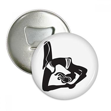 Imagem de Yoga Girl Abridor de garrafas com ímã de geladeira, mantenha a saúde, distintivo multifuncional