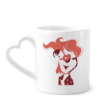 Imagem de Caneca com estampa de afeto de família mãe criança café cerâmica copo de coração de vidro