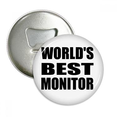 Imagem de World's Best Monitor Graduation Season Abridor de garrafas com ímã de geladeira emblema multifuncional