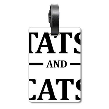 Imagem de Protetor de animais desenho animado padrão Tats mala etiqueta etiqueta de bagagem cartão pendurado etiqueta etiqueta de etiqueta, Multicolorido.