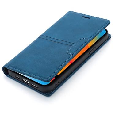 Imagem de Hee Hee Smile Capa protetora de telefone simples e elegante para LG Stylo7 capa de couro capa traseira azul