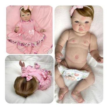 Boneca Bebê Reborn Menino Baby Dolls Em Vinil 45cm em Promoção é no Buscapé