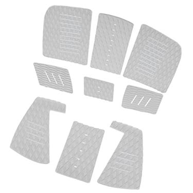 Imagem de Shanrya Tapete antiderrapante de surf, tapete de cauda antiderrapante confortável tapete de surf antiderrapante para esquis aquáticos para prancha de skate longboard (branco)