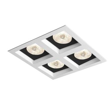 Imagem de Spot Flat Embutido Recuado P/4 Par20 Branco/Preto - NewLine