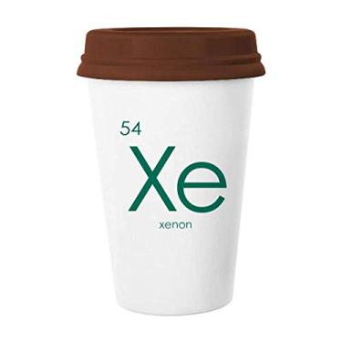 Imagem de Tabela de Período de Elementos Químicos Rara Xenon Xe Caneca de Café Copo de Cerâmica