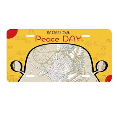 Imagem de DIYthinker Flower Wing Japan Ukiyo-e Folhas Placa de Licença Etiqueta Decoração de Carro Dia da Paz