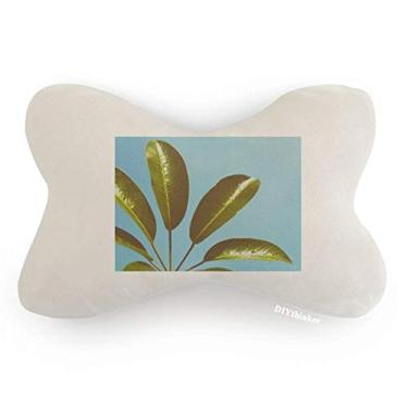 Imagem de DIYthinker Almofada para apoio de cabeça com decoração de pescoço e folhas de céu azul