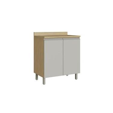 Imagem de Balcão para Cozinha Mdf 2 Portas Off White Casamia