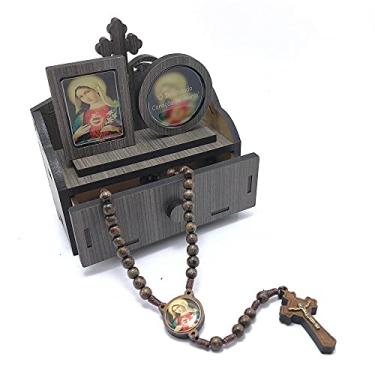 Imagem de Oratório Com Gaveta e Terço do Imaculado Coração de Maria