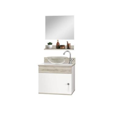Imagem de Kit Para Banheiro  Avanti 44 Cuba Prateleira E Espelho - Astral Design