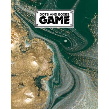Imagem de Dots And Boxes Game: Premium Marbled Green Cover Dots And Boxes Game, A Classic Strategy Game - Large and Small Playing Squares, 120 Pages, size 8" x 10" by Heidrun Krebs