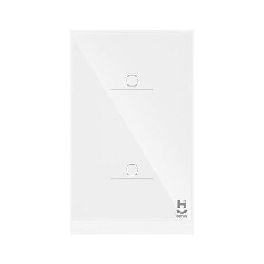 Imagem de Geonav, Interruptor Inteligente Touch, Wi-Fi + Bluetooth BLE 5.2, 2 botões, Vidro Temperado, Bivolt, HIWINT2C, Compatível com Alexa e Google Assistente, Hi by Geonav, Branco