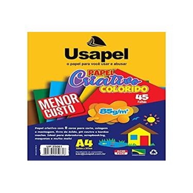 Imagem de Bloco Para Educacao Artistica Usapel 8Cores 85G 45Fls-Pacote - 90234