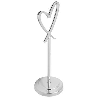 Imagem de Suporte de número de mesa, porta-cartões de mesa, multiuso, para festa de casamento para escritório (prata)