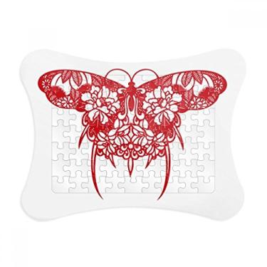 Imagem de Moldura de quebra-cabeça de corte de papel de pipa de cultura tradicional chinesa ornamento de quebra-cabeça