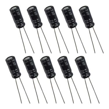 Imagem de Capacitor Eletrolítico 47uF 25V - Kit 10 Peças