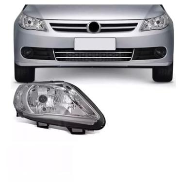 Imagem de Farol Gol Voyage Ate 2012 Saveiro G5 Ate 2013 LD Mascara Cromada Foco Simples