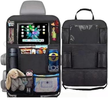 Imagem de Organizador Suporte Porta Objeto Treco Multiuso Banco Traseiro Uber Tablet Copo Carro Mamadeira Bebê Viagem Veicular