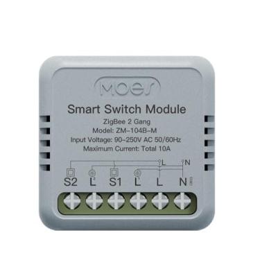 Imagem de Módulo de interruptor inteligente ZigBee Automação residencial portátil DIY Disjuntor Controle de temporização Interruptor de controle de voz compatível com Home e Amazon