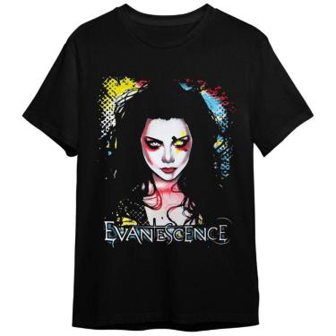 Imagem de Camiseta Evanescence Preta Unissex 100% Algodão Adulto e Infantil