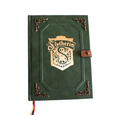 Imagem de Caderno Feito à Mão Grimório Harry Potter - Sonserina Slytherin A5 200 Folhas