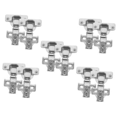 Imagem de OSALADI 10 Pcs fuet inox armário de canto dobradiça de amortecimento dobradiças de armário de prata dobradiças de porta de fechamento automático dobradiça da porta do armário