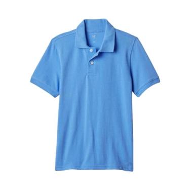 Imagem de GAP Camisa polo de manga curta para meninos, Union Blue, GG