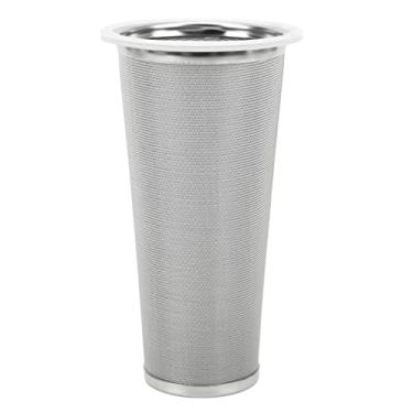 Imagem de Filtro Brewer para frasco de pedreiro, aço inoxidável 304, filtro de café frio, malha de cone resistente, com círculo de borracha branca, infusor de café para bebida de frutas/30 (tamanho: 8 * 15 cm)
