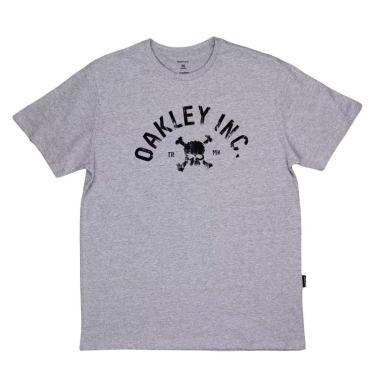 Imagem de Camiseta Oakley Inc Skull Tee Heather Grey-Masculino