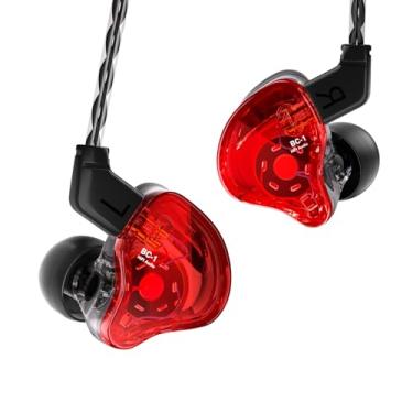 Imagem de CCZ Fones de ouvido com melodia intra-auricular, drivers HIFI 1DD 1BA em monitores auriculares, fones de ouvido com fio com som nítido e nítido e confortável, fones de ouvido iem para cantores,