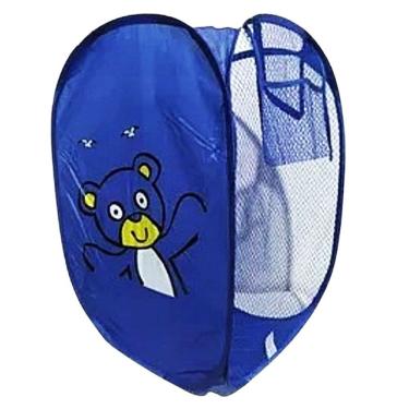Imagem de Cesto Organizador Telado Dobrável Infantil Brinquedo Roupa