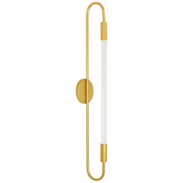 Imagem de Arandela Plafon Parede Teto Sabre Tubular Quarto Dourado T8