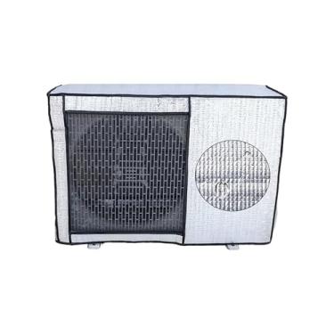 Imagem de Mini Tampa De Folha De Alumínio Para Ar Condicionado Split Para Exterior, Unidades De Compressor Tampa CA À Prova D'água Com Malha De Ventilação E Alça Para Mini Unidade AC De Sistema Split Ao Ar Livr