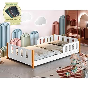 Imagem de Minicama De Criança Infantil Juvenil Camila - Branca Incluso Lousa Mágica