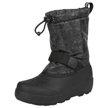 Imagem de Northside Bota de neve de inverno para meninos e meninas pequenas e crianças grandes com isolamento congelado, Preto/verde-oliva, 13 Little Kid