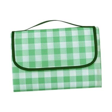 Imagem de Generic Cobertor de resistente à água com alça dobrável portátil cobertor de acampamento esteira de praia para o verão mochila churrasco, Verde