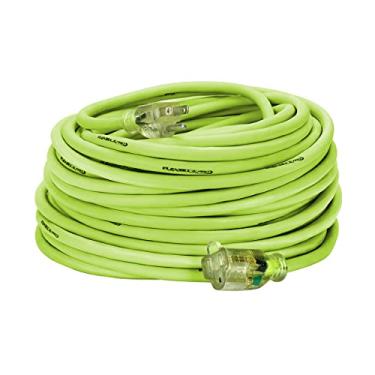 Imagem de Flexzilla Cabo de extensão Pro, 14/3 AWG SJTW, 30,5 m, plugue iluminado, interno/externo, ZillaGreen - FZ512735
