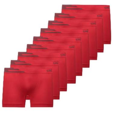 Imagem de Kit 9 Cuecas Boxer Lupo Fiber Man Vermelha P