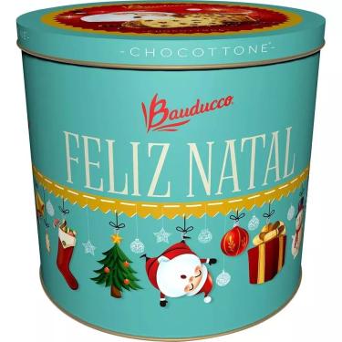 Imagem de Panettone Chocottone com Gotas de Chocolate ao Leite Bauducco Lata 750g  