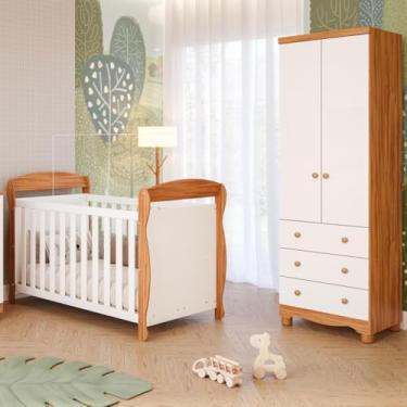 Imagem de Quarto Bebê Completo Berço Americano Marquesa 3em1 Guarda Roupas 2 Portas 3 Gavetas Junior 100% MDF