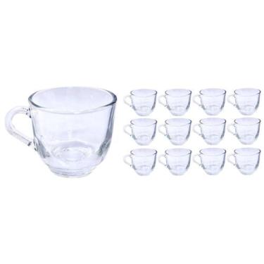Imagem de Conjunto C/12 Xícaras De Chá Vidro 150ml Transp. Praticasa