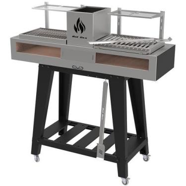 Imagem de Churrasqueira Parrilla Dupla Grelha Argentina Uruguaia - BASE ALTA - C