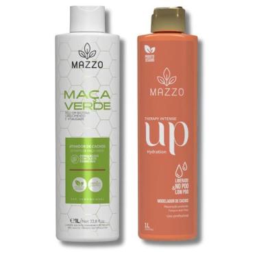 Imagem de Kit 2 Ativadores Cachos com 1 Litro Maçã Verde + 1 Litro Hidratação Ma