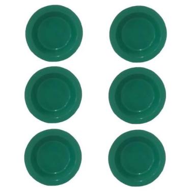 Imagem de Prato Plástico Merenda Escolar Verde 21 cm - 100 Pçs - Safira
