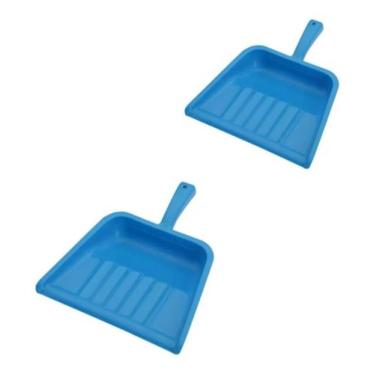 Imagem de KIT 2 Pá De Lixo Limpeza Plástica De Mão Com Cabo Resistente - MARBEL