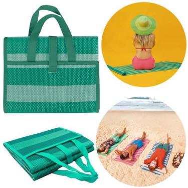 Imagem de Esteira De Praia Dobrável 1,8mt X 90cm Impermeável Mor, Verde escuro