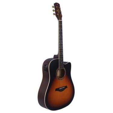 Imagem de Violao phx dreadnought cutaway aco elet. sunburst sf-199 sb