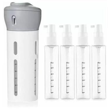 Imagem de Dispenser Garrafa 4 Em 1 Loção Shampoo Gel Cremes - Cinza - RPC