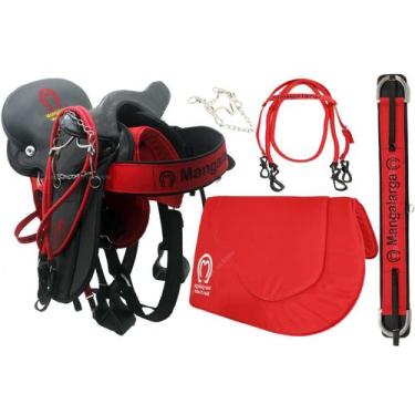 Imagem de Sela Australiana De Cabeça 16 polegadas Para Cavalo Completa Luxo + Ma