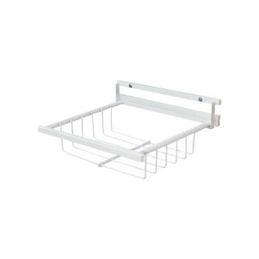 Imagem de Lixeira Retratil de Parede em Epoxi 50x40, Branco - Metalfer